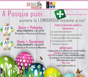 Scopri di più sull'articolo A Pasqua puoi… aiutare la Lombardia insieme a noi!