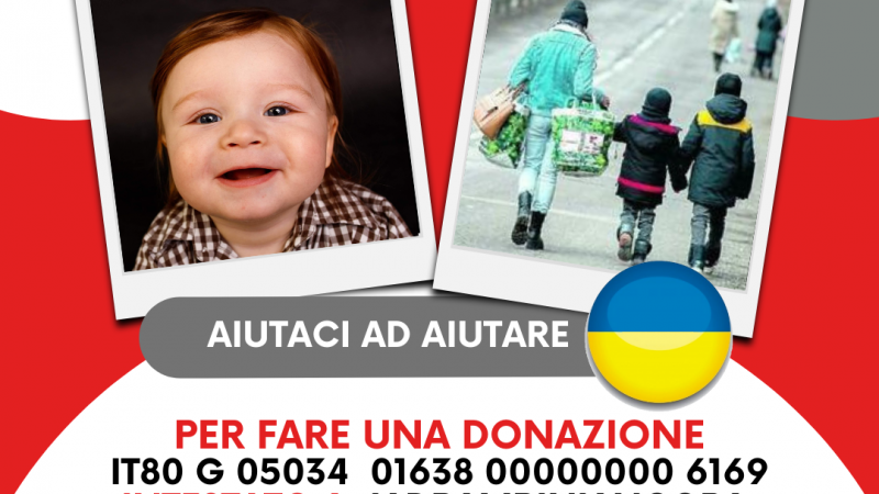 Aiutaci ad aiutare: raccolta fondi e materiale per le famiglie ucraine in fuga dalla guerra